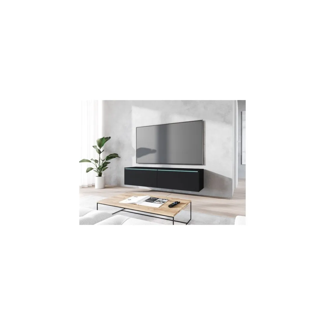 Szafka DONNA RTV 140 cm czarny grafit